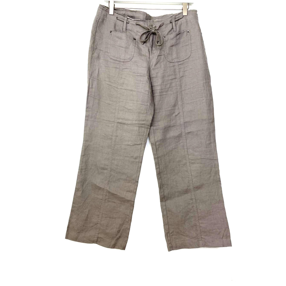INC International Concepts 100% Linen Pants 8P 6/8Reg Fall Winter Spring Summer